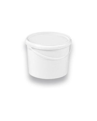 Galeata Plastic alba 5l cu capac